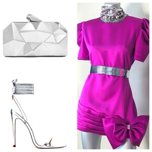 80S VinTage R&K Evening Dramatic Party Cocktail Mini Wedding Boxy Dress